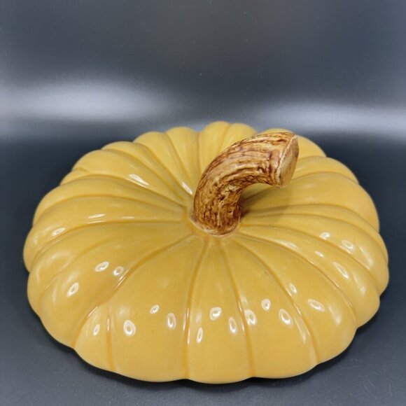 Williams Sonoma Large Pumpkin Canister Jar Container Cookie Jar Covered Dish VTG - Picture 10 of 15